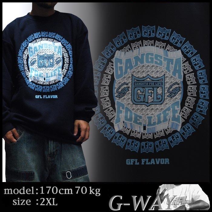 セール】 G-way メンズ スエット ネイビー GFL Gangsta for life WEST