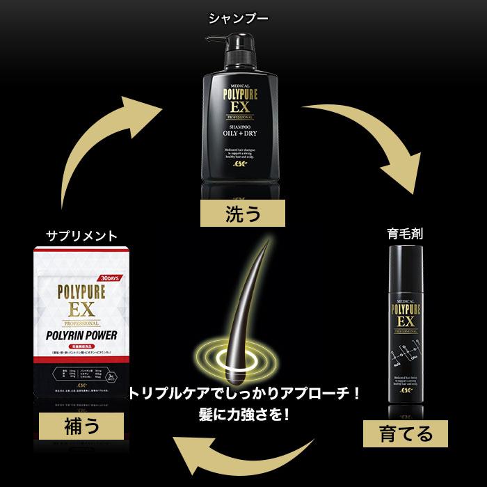 ポリピュア 医薬部外品 ポリピュアEX スカルプシャンプー 350ml 男性用
