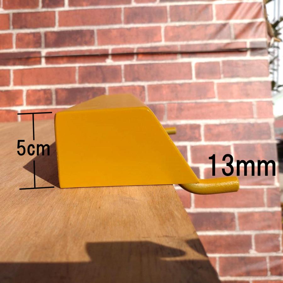 高さ5cmローダウン車対応/積載車車輪止め/2個セット/爪幅30cm/ユニ