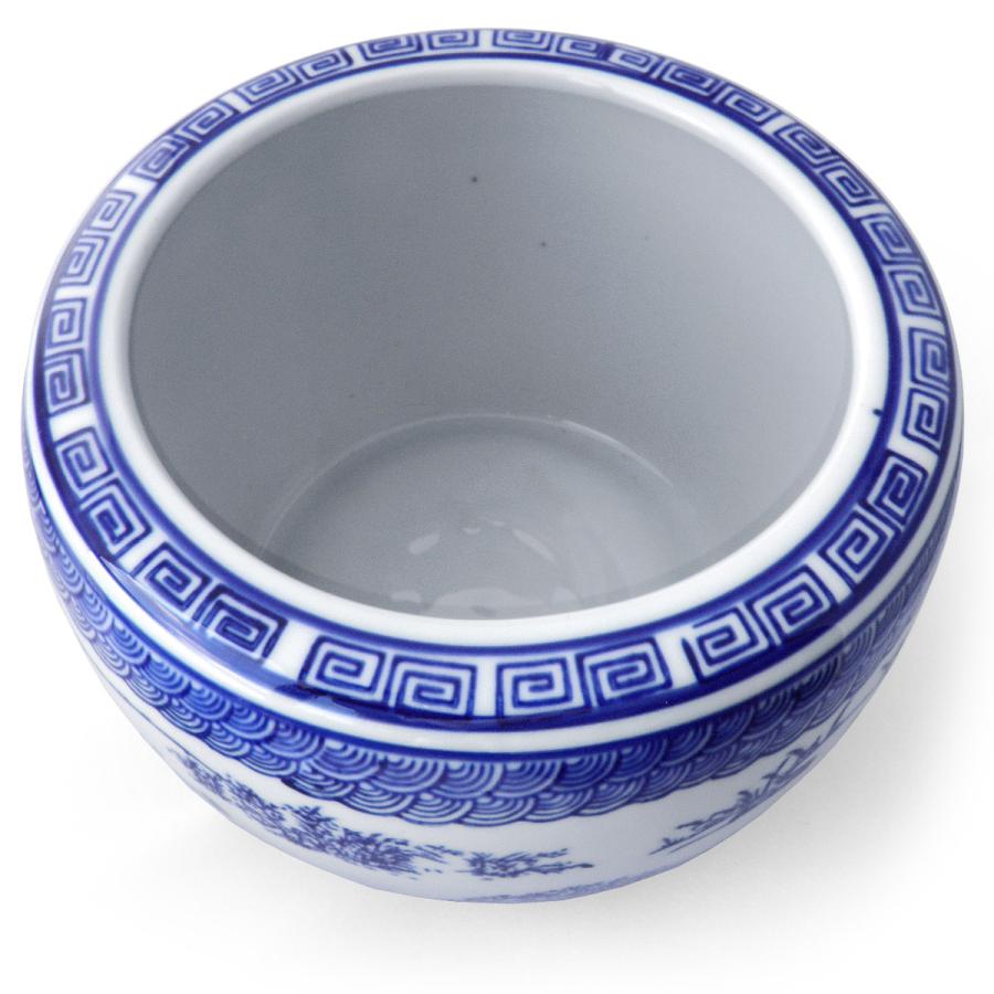 火鉢 大小 2点セット 水鉢 小型 ミニ火鉢 鳥獣戯画 陶器(説明書付き