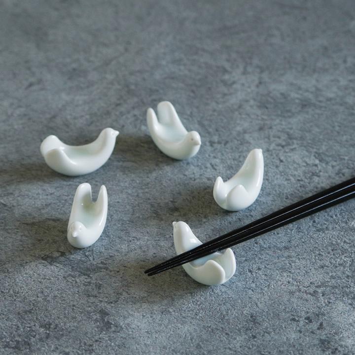 箸置き セット 白山陶器 とり型 はしおき 5個セット ギフトボックス