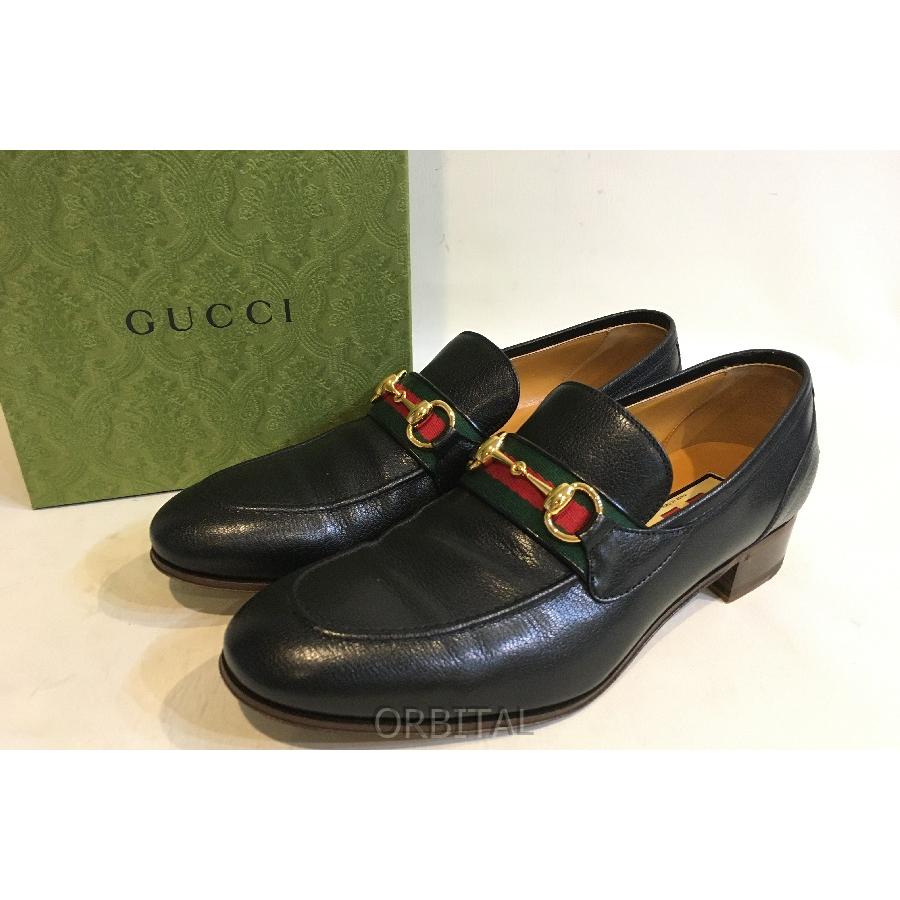 二子玉) GUCCI グッチ 21FW ホースビットローファー 革靴 ブラック 黒