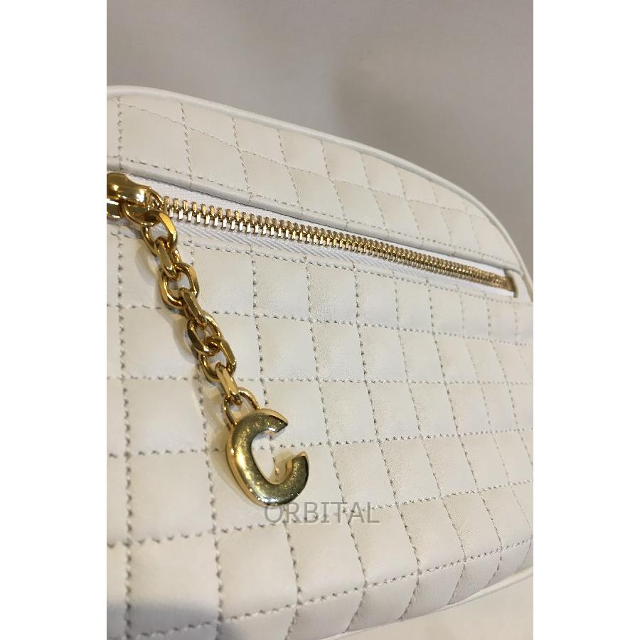 二子玉)CELINE セリーヌ 未使用 レザーキルティングショルダーバッグ