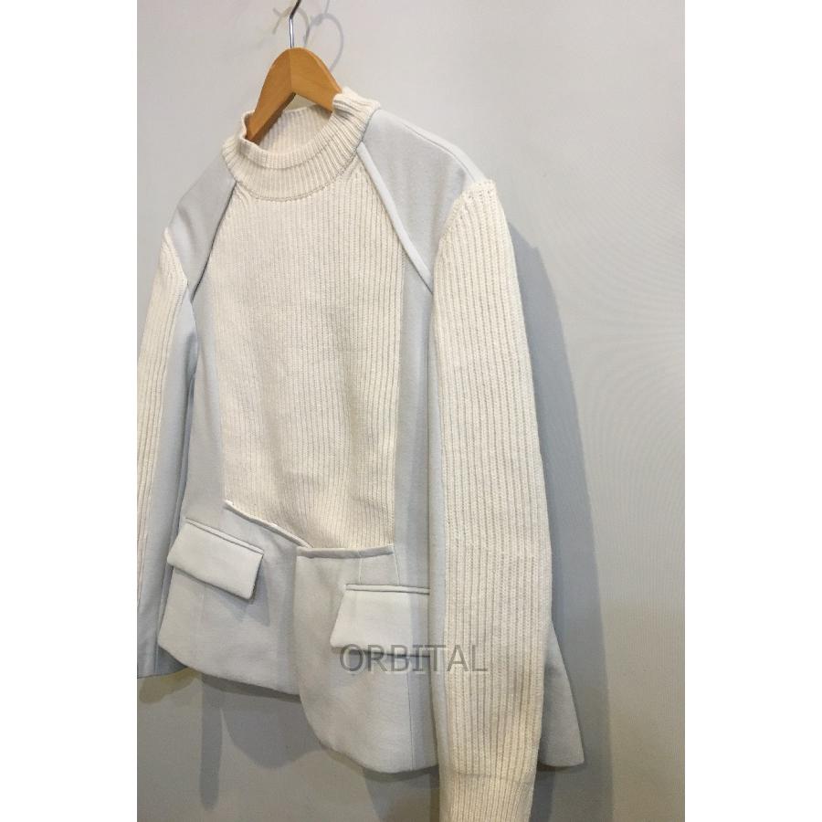 二子玉) sacai サカイ 23AW ウールメルトンニットプルオーバー ダブル
