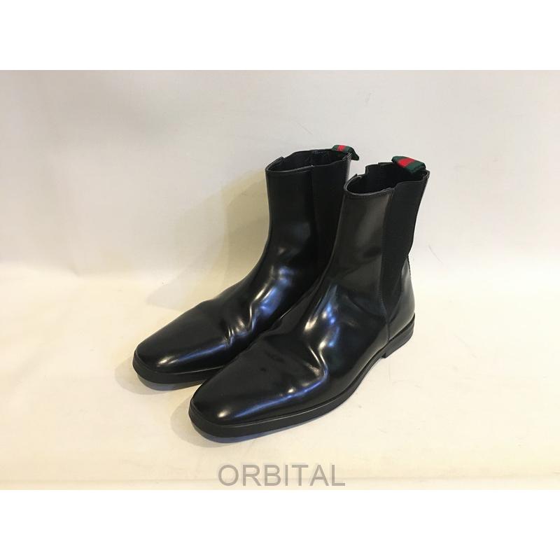 二子玉)グッチ GUCCI シェリーラインサイドゴアブーツ ショートブーツ