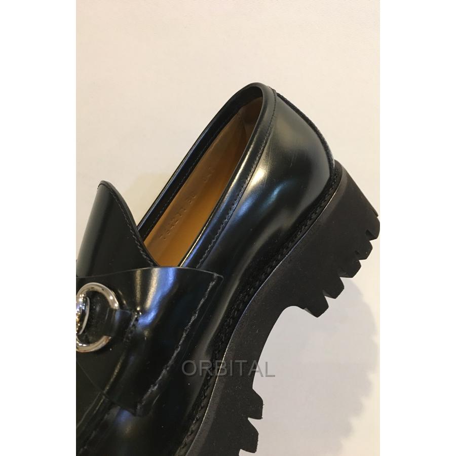 二子玉)GUCCI グッチ ホースビットローファー レザー プラットフォーム