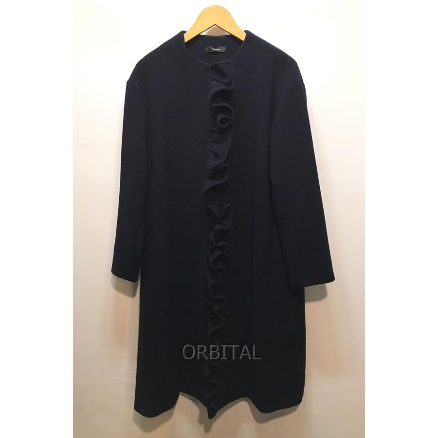 経堂) YOKO CHAN ヨーコ チャン フロントラッフル ノーカラーコート