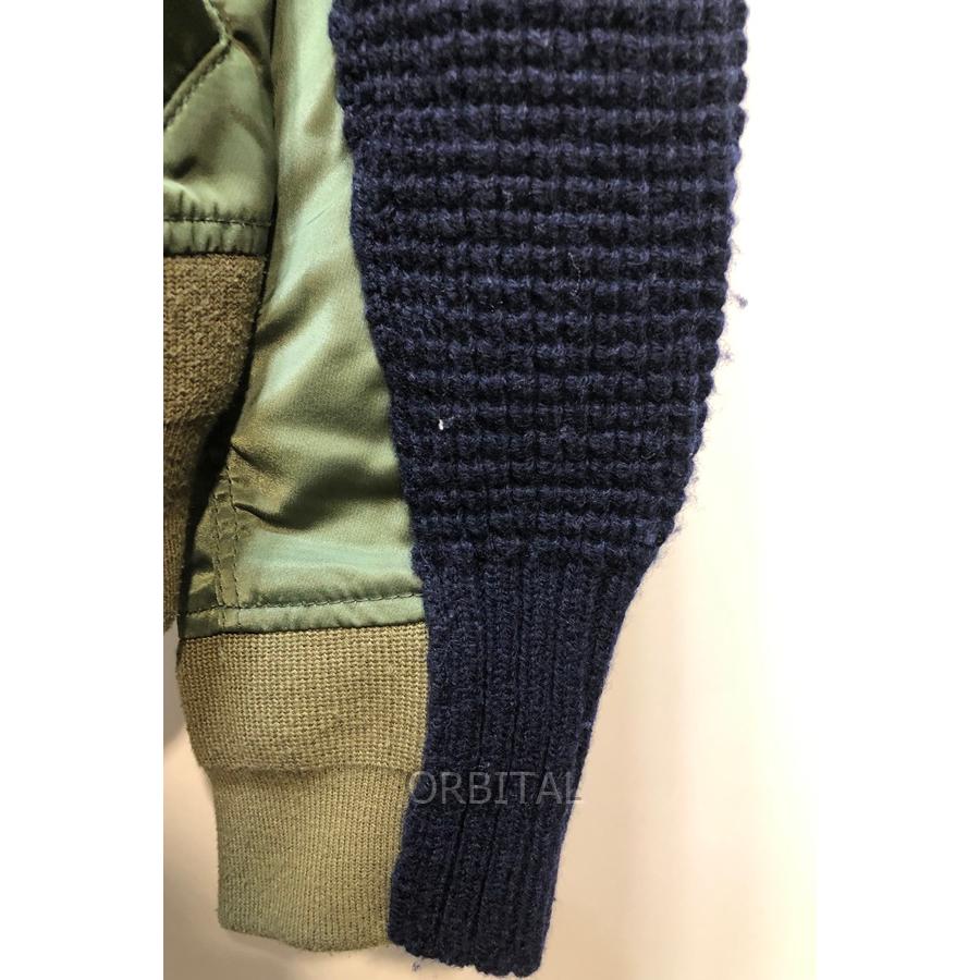 sacai（サカイ） 経堂) ナイロン切替 ドッキング ニット サイズ1