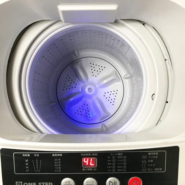 中古】ONE STEP/ワンステップ TE-SE001-GL コンパクト 全自動洗濯機