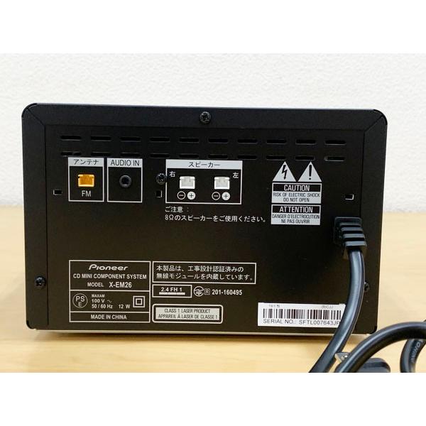 未使用】Pioneer/パイオニア CDミニコンポ X-EM26(B) 2019年製