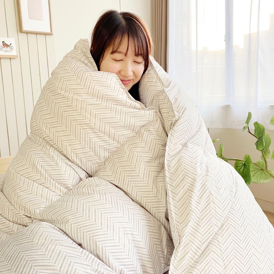 ロマンス小杉 羽毛布団 シングル ダウン93％ 立体キルト 日本製 羽毛