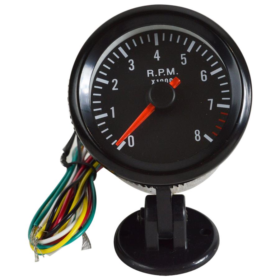 汎用 車 タコメーター エンジン 回転数 RPM 3気筒 4気筒 6気筒 8気筒