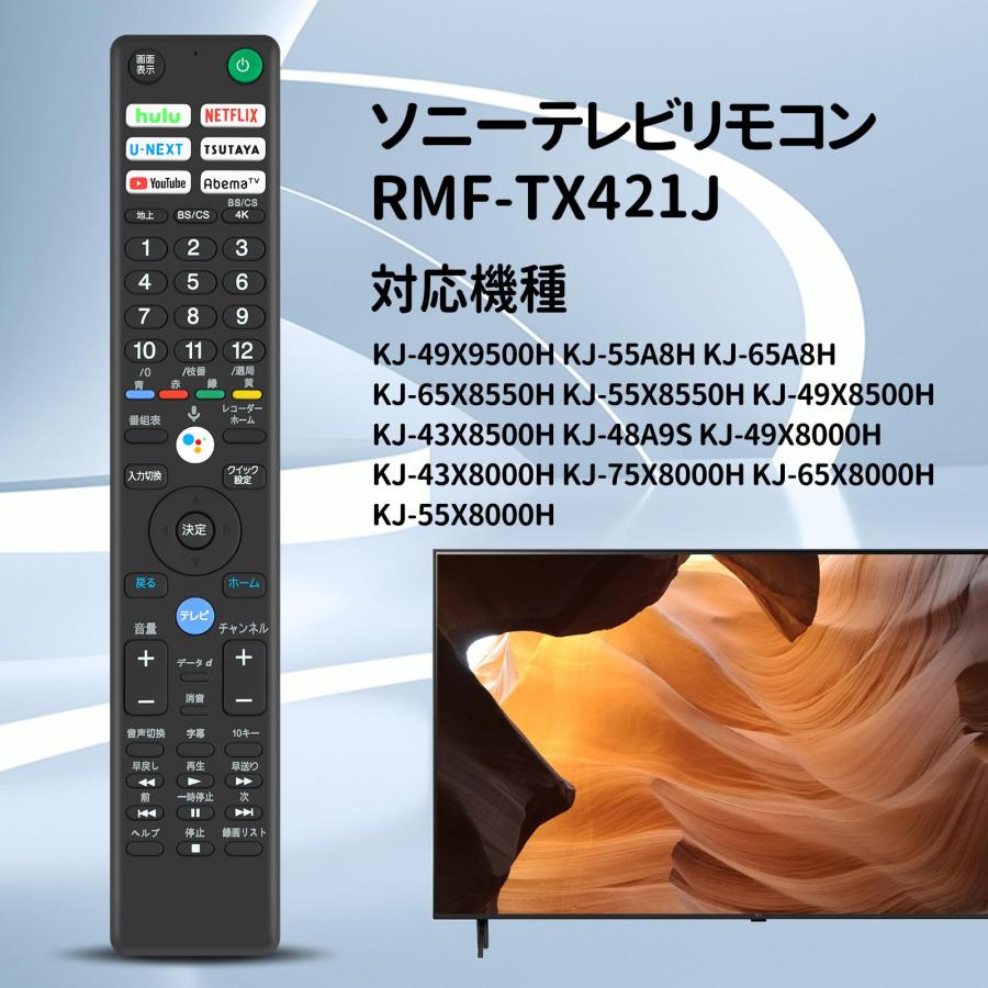 テレビリモコン RMF-TX421J for ソニー ブラビア用リモコン KJ