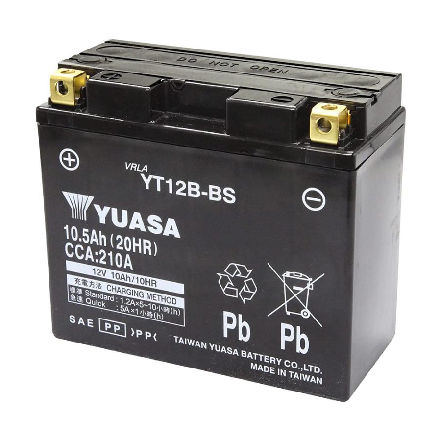 YT12B-BS 台湾 ユアサ yuasa バイク バッテリー 液入り充電済