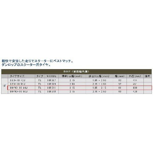 DUNLOP（ダンロップ） タイヤ 80-90 2本 スクーター バイク タイヤ