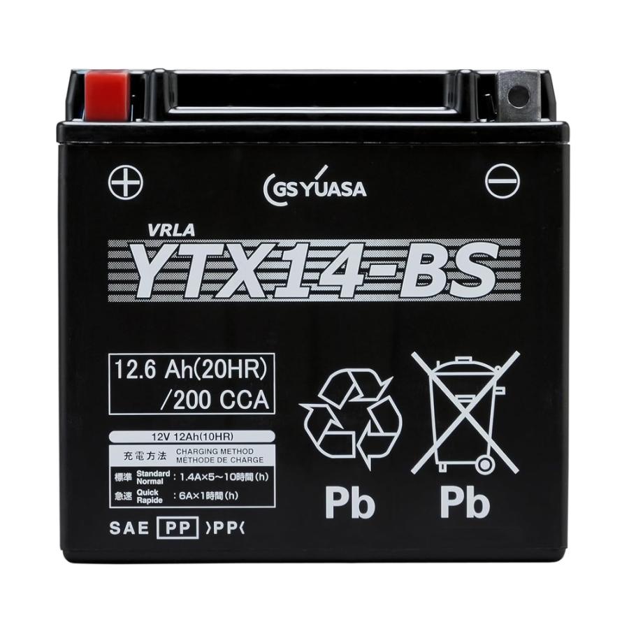 GSユアサ YTX14-BS GSユアサ バイク 用 バッテリー GS YUASA VRLA 制御