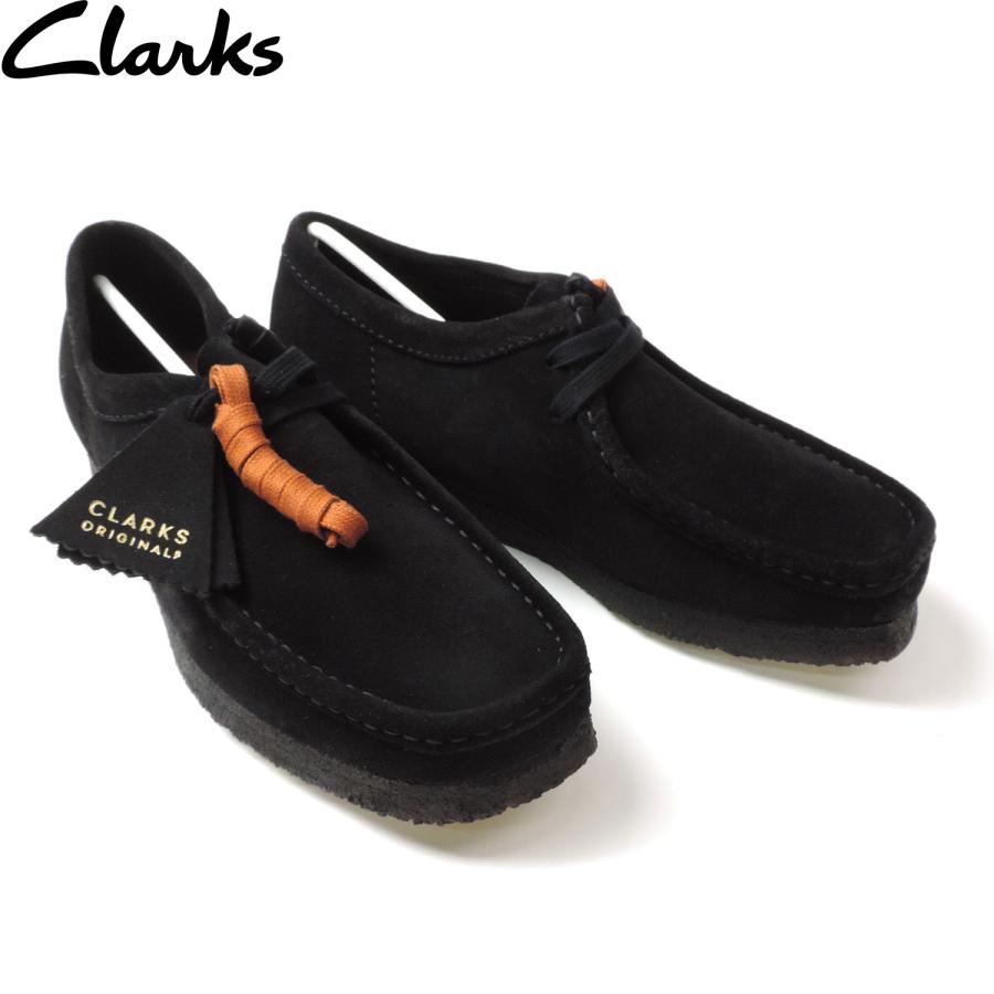 Clarks（クラークス） ワラビー スエード シューズ ブラック メンズ