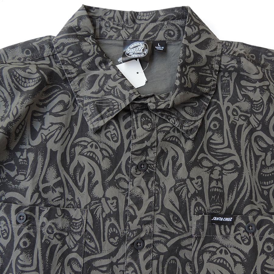 SANTA CRUZ（サンタクルーズ） メンズ 半袖シャツ ブラック ワーク