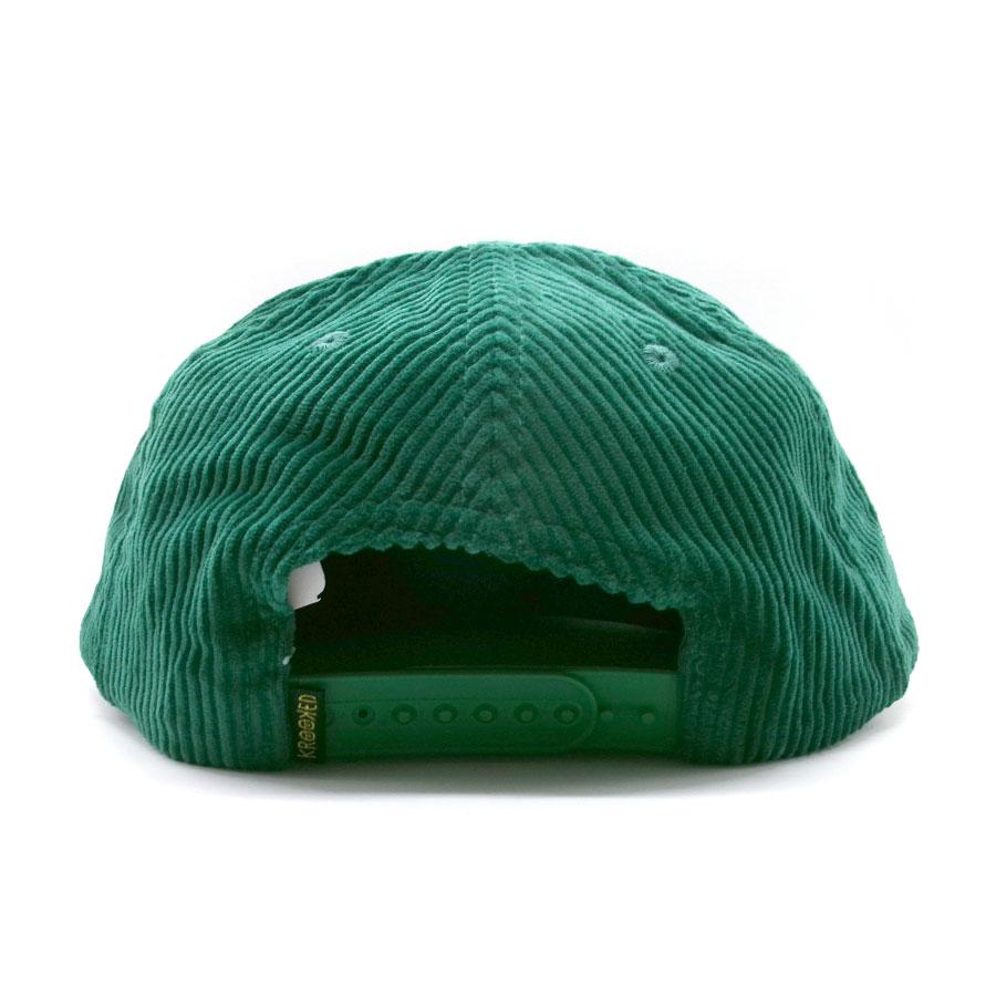 KROOKED PEAPER CORDUROY SNAPBACK CAP EMERALD GREEN クルキッド