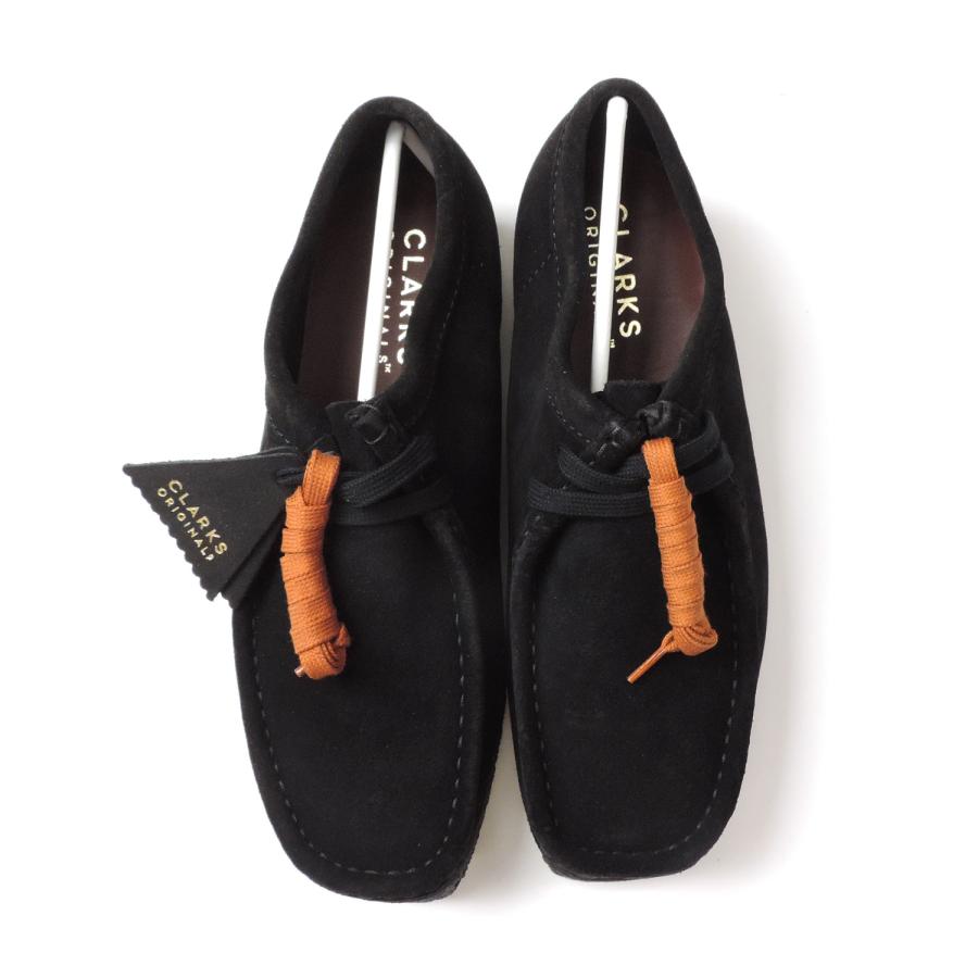 Clarks（クラークス） ワラビー スエード シューズ ブラック メンズ