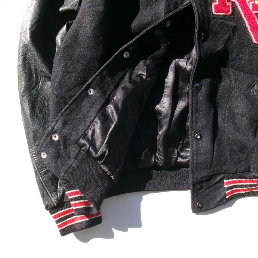 USED-61】DEHEN 90s STUDIUM JACKET BLACK/RED made in U.S.A.