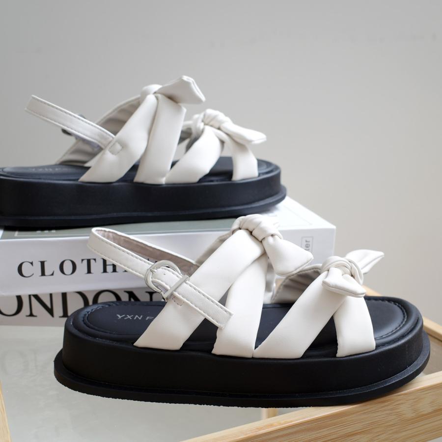 AmiAmi（アミアミ） サンダル レディース リボン ストラップ 3WAY