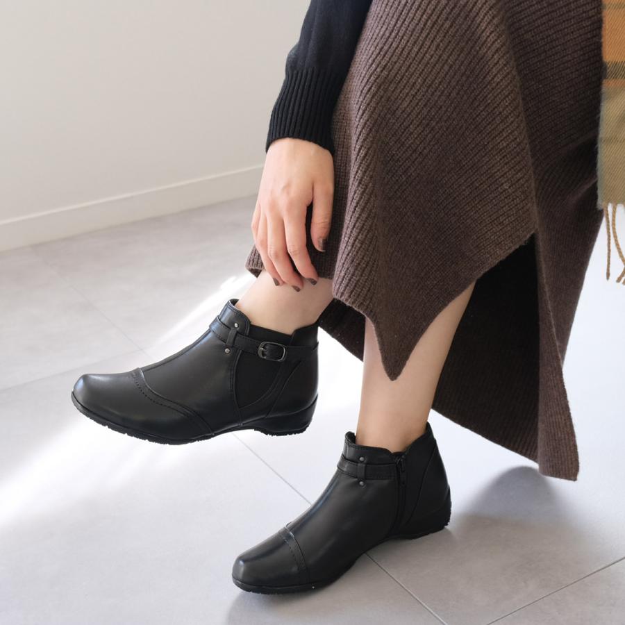 ショートブーツ 本革 レディース サイドゴア 疲れない 歩きやすい
