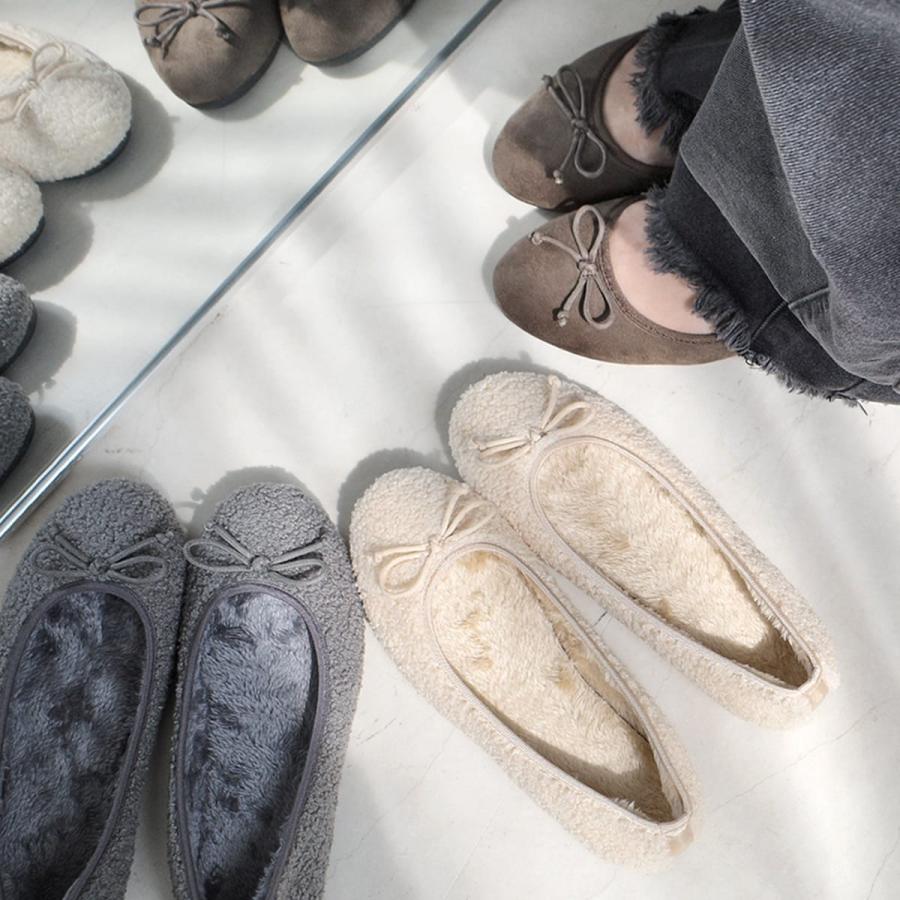 AmiAmi（アミアミ） バレエシューズ ボア バレエパンプス ファー