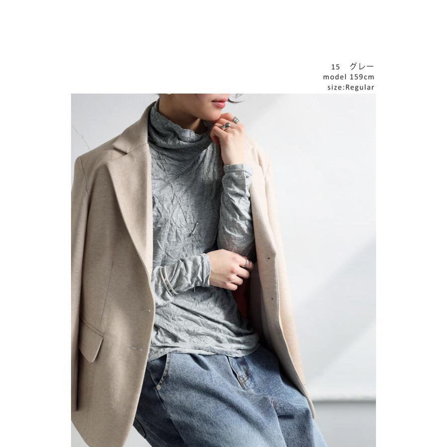 antiqua（アンティカ） シワ加工 ハイネックトップス トップス