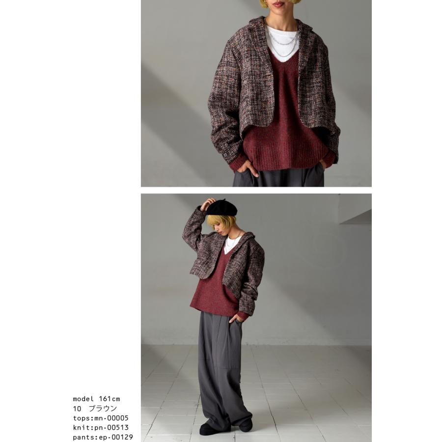 antiqua（アンティカ） ツイードジャケット コート レディース