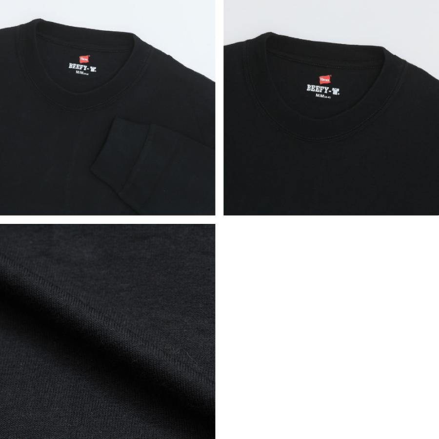 Hanes（ヘインズ） 長袖 Tシャツ ロンT BEEFY-T ビーフィーT ロング