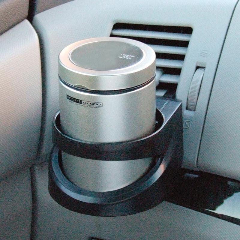 槌屋ヤック PZ-411 YAC PAZIO 車載用灰皿 スマートアッシュ シルバー