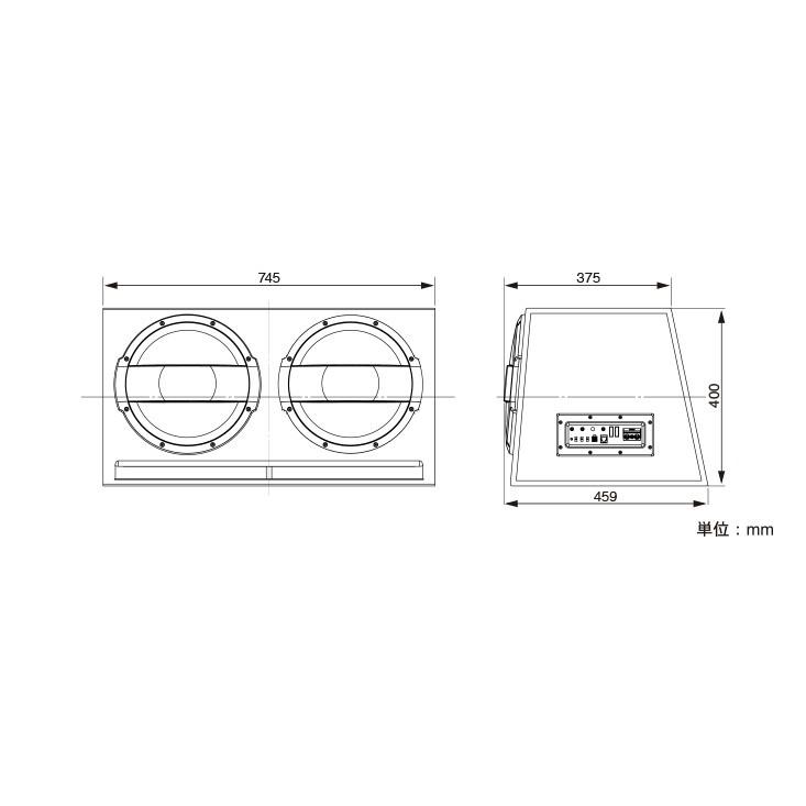 カロッツェリア TS-WX1220AH パイオニア 1200Wアンプ＆30cmウーハー2発