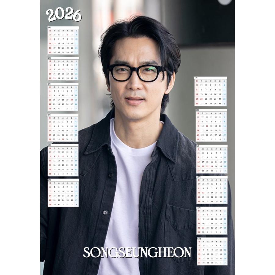 ソンスンホン 2026 ポスター カレンダー 丸めてお送り A3サイズ 30