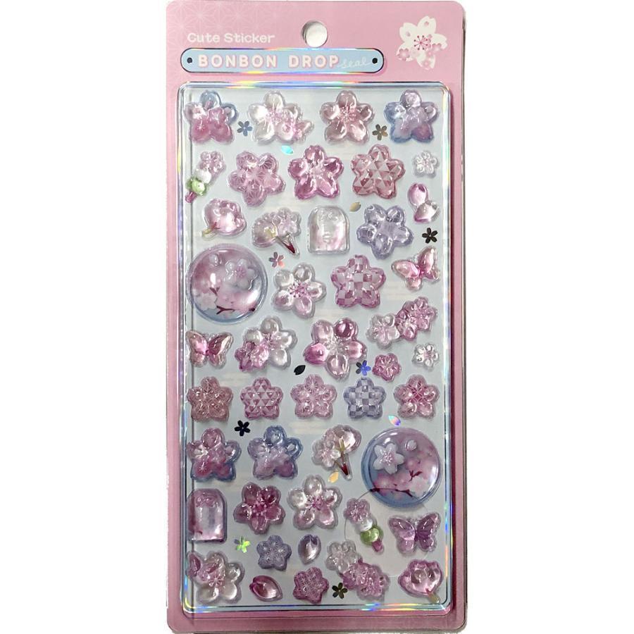 Q-LiA（クーリア） 正規品 ボンボンドロップシール 和柄 シール 桜