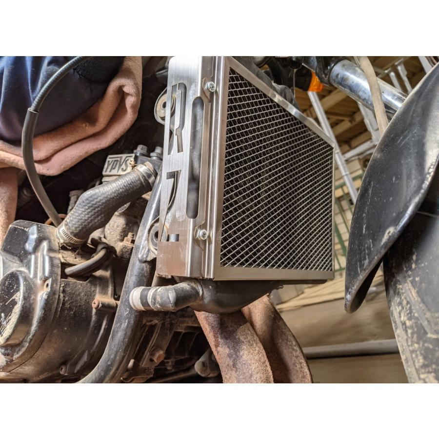 YAMAHA RZ250 ラジエーターカバー 軽量化タイプ ヘアライン ステンレス