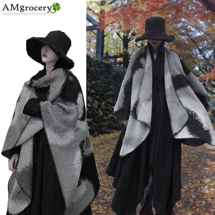 爆買 ポンチョ マントコート マフラーコート ケープ ショール 肩掛け