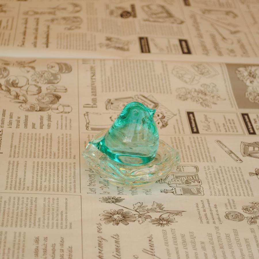 鳥 置物 オブジェ ガラス かわいい ペーパーウェイト 青い鳥 ガラス