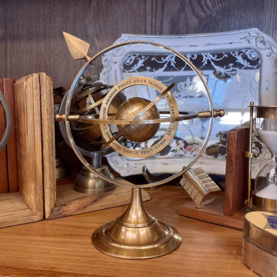 天球儀 おしゃれ 真鍮製 アンティーク調 地球儀 星座 座標 経度 緯度