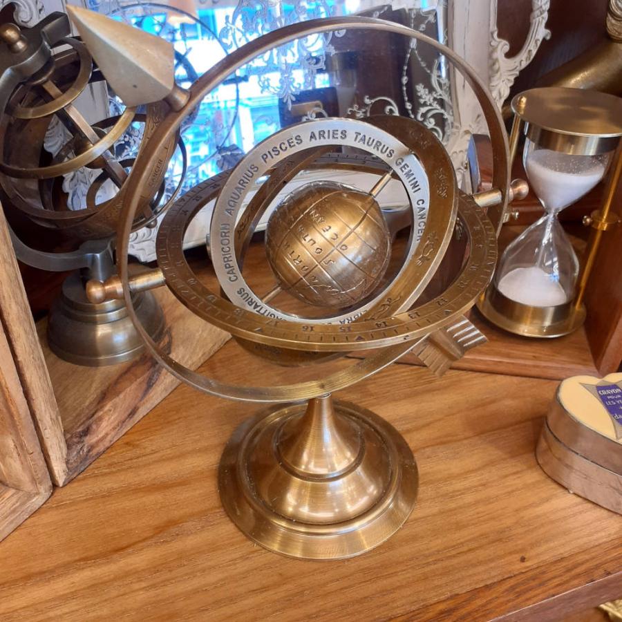 天球儀 おしゃれ 真鍮製 アンティーク調 地球儀 星座 座標 経度 緯度