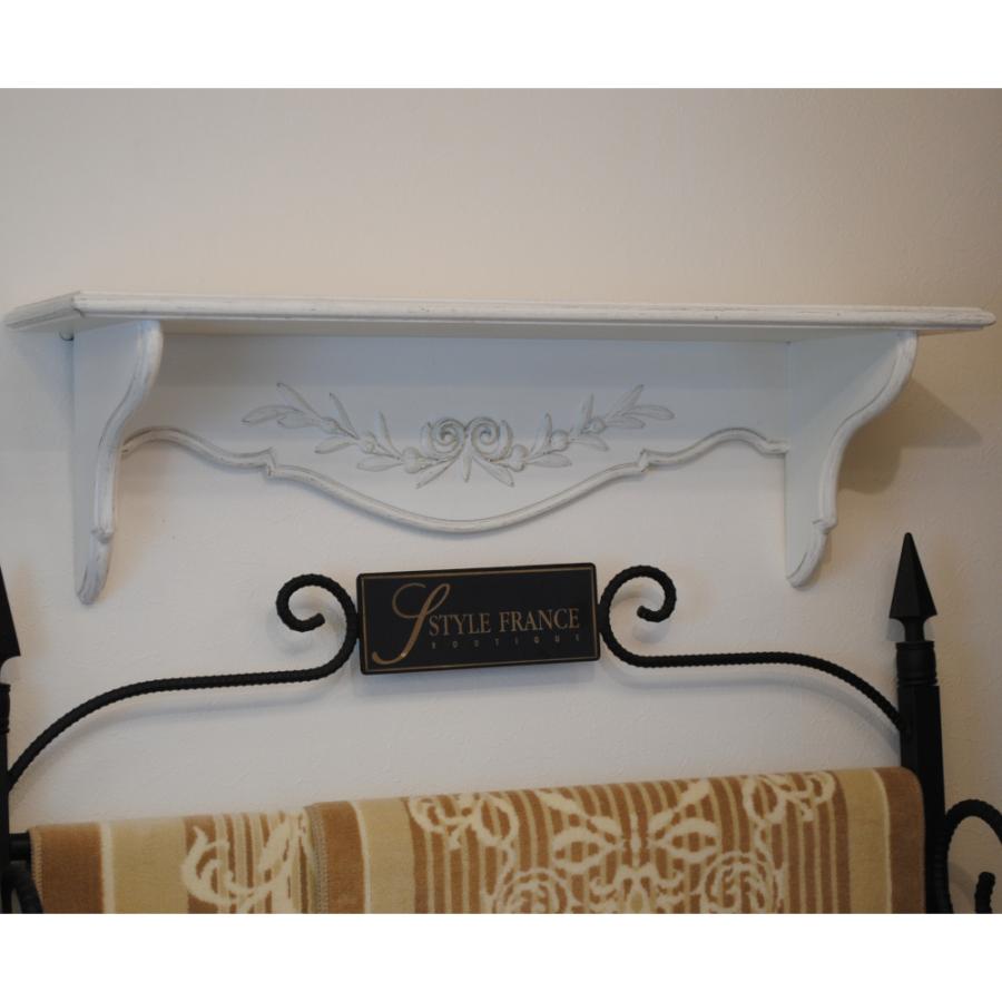 ウォールシェルフ 壁掛け棚 ホワイト シャビーシック 壁掛け飾り棚