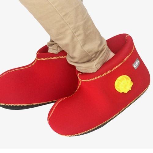 クロッツ やわらか湯たんぽ 足用ショートタイプ (底付き) レッドS