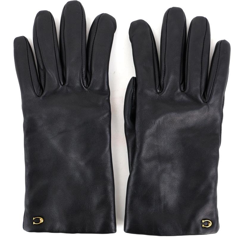 COACH（コーチ） 手袋 レディース スカルプテッド シグネチャー レザー