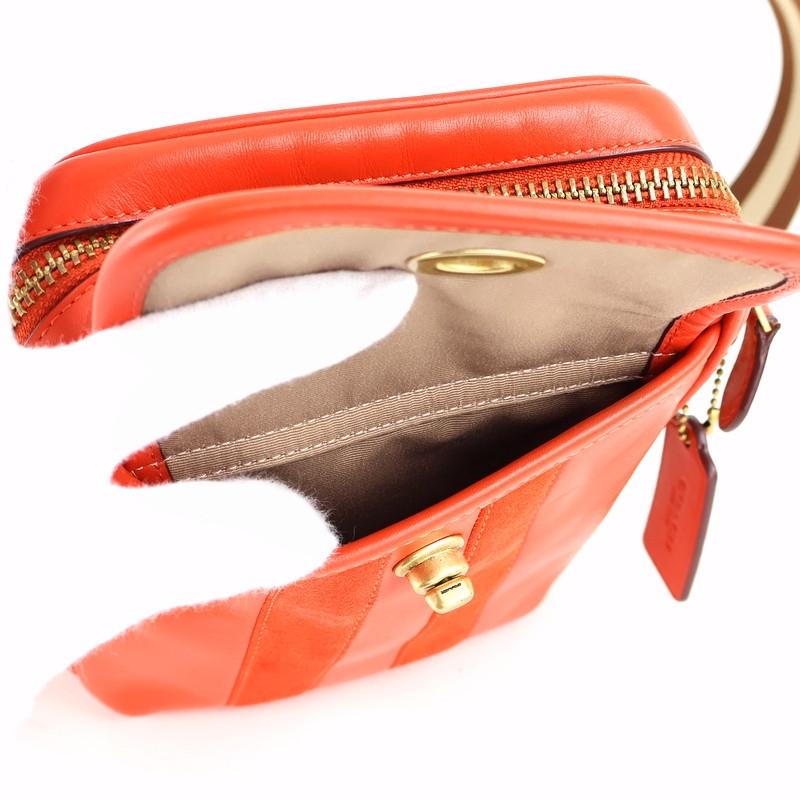 COACH（コーチ） バッグ オレンジ色 ショルダーバッグ レザー×スエード