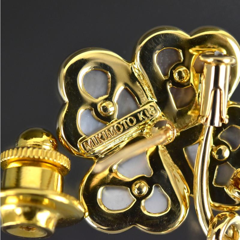 MIKIMOTO（ミキモト） ブローチ 2WAY ピクウェ クローバー 四つ葉