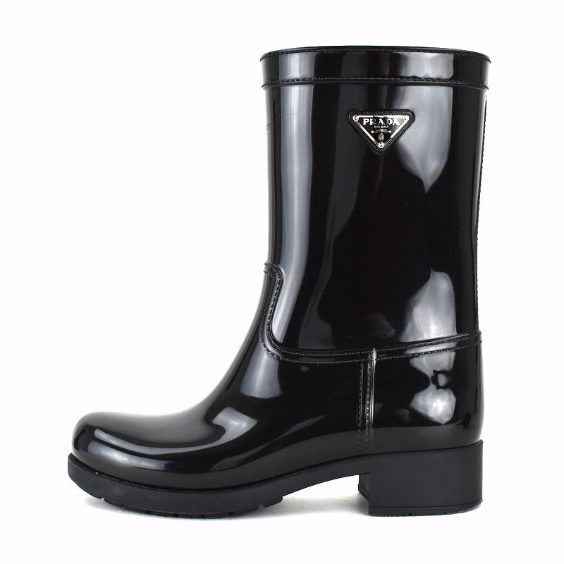 PRADA（プラダ） レディース レインブーツ サイズ36 23.0cm ブラック