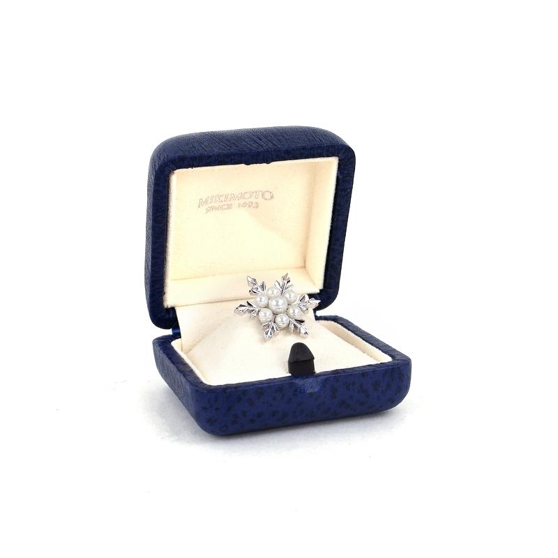ミキモト ブローチ 雪の結晶 シルバー パール タックピン ジュエリー