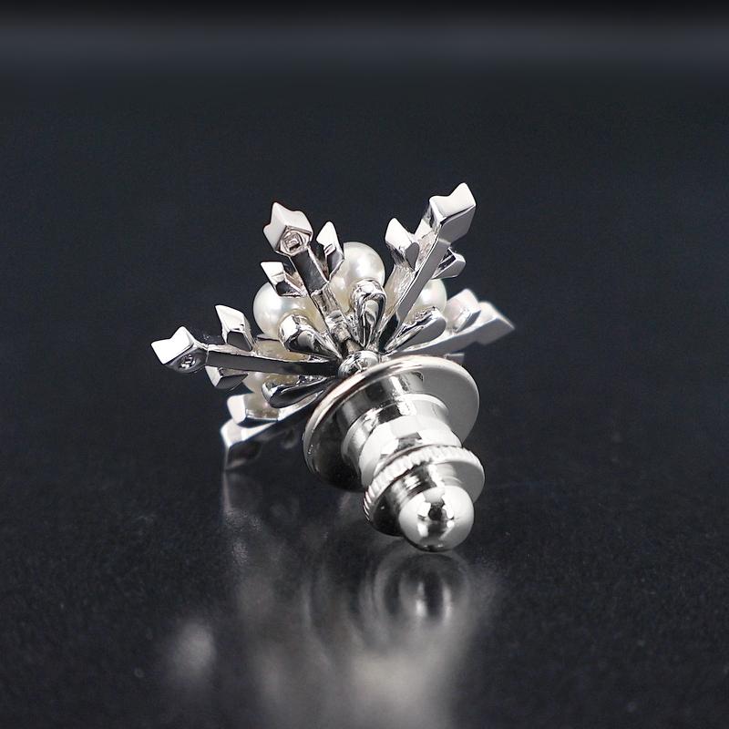 ミキモト ブローチ 雪の結晶 シルバー パール タックピン ジュエリー