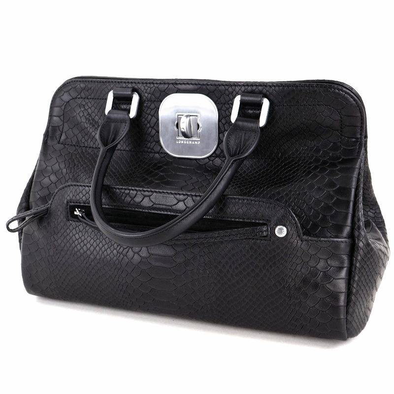 LONGCHAMP（ロンシャン） バッグ 中古 2WAYハンドバッグ パイソン型