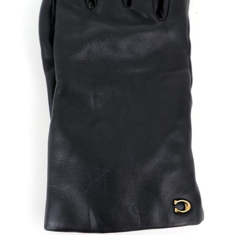 COACH（コーチ） 手袋 レディース スカルプテッド シグネチャー レザー